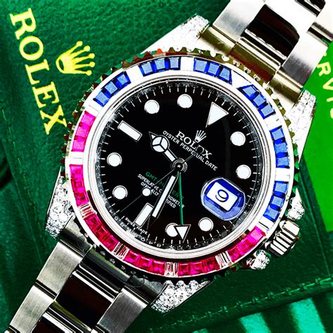 rolex black and grey bezel|rolex gmt pepsi diamond bezel.